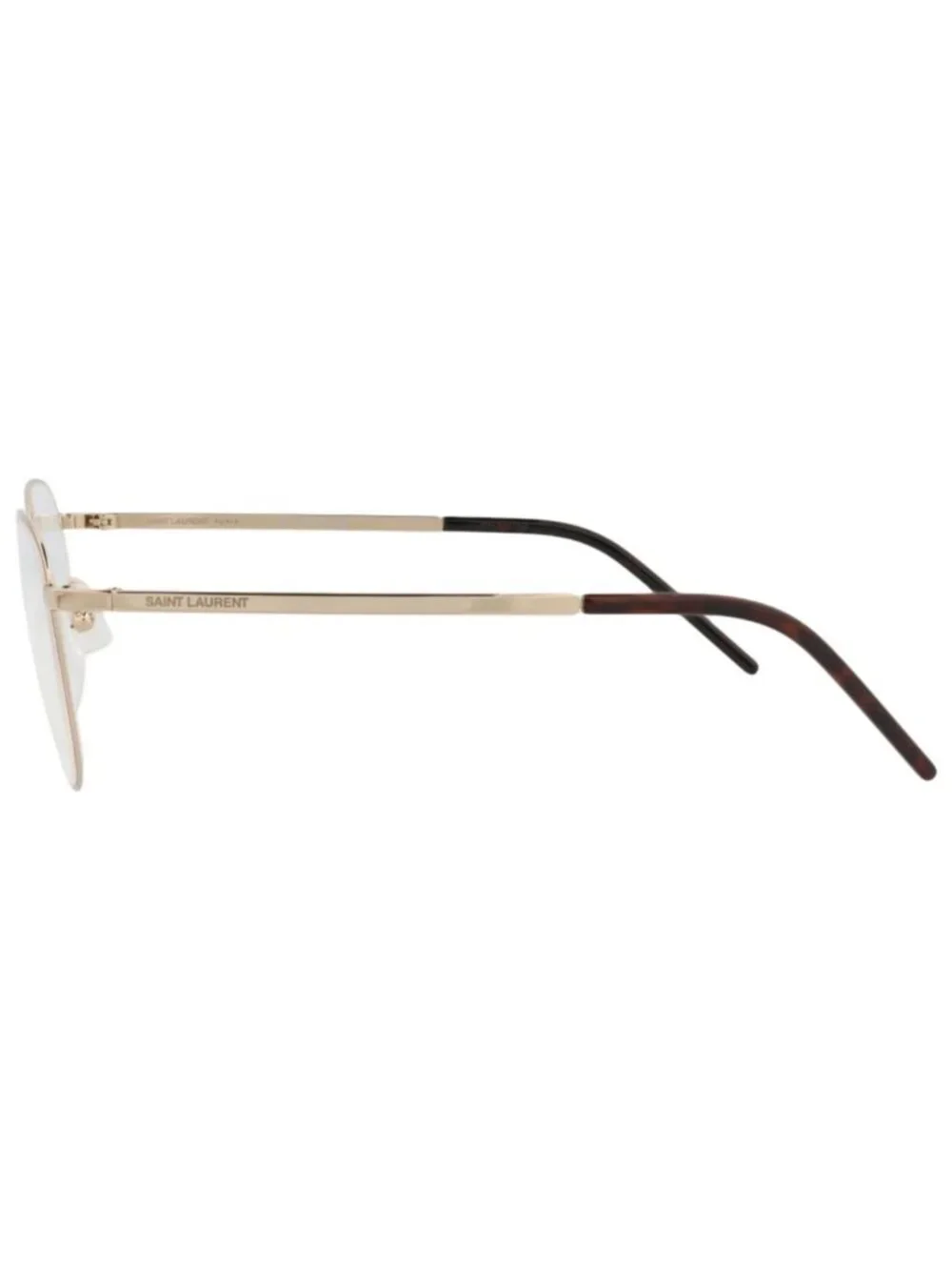 New Saint Laurent Women's Eyeglasses Square Rectangle Metal Frame Unisex Gold